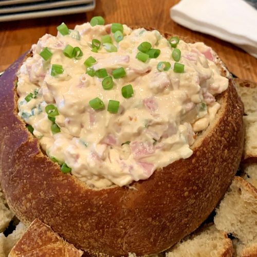 Cream of Shrimp Soup Dip in a Bread Bowl - My Turn for Us