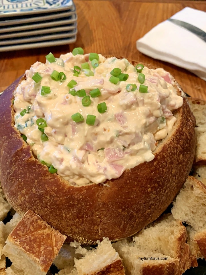 Cream of Shrimp Soup Dip in a Bread Bowl - My Turn for Us