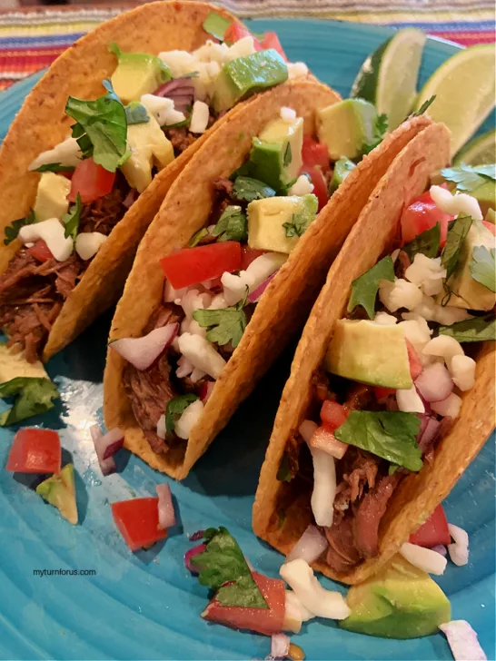 Beer braised beef tacos