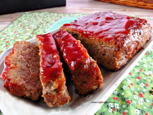 Old Fashioned Meatloaf Recipe With Glaze My Turn For Us   Old Fashioned Meatloaf Recipe 500x375 