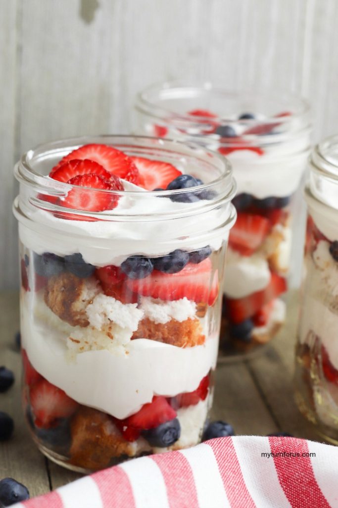 Summer Berry Trifle Mason Jar Dessert - My Turn for Us