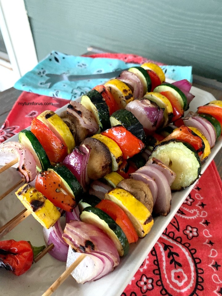 Vegetable Kabobs on the Grill - My Turn for Us
