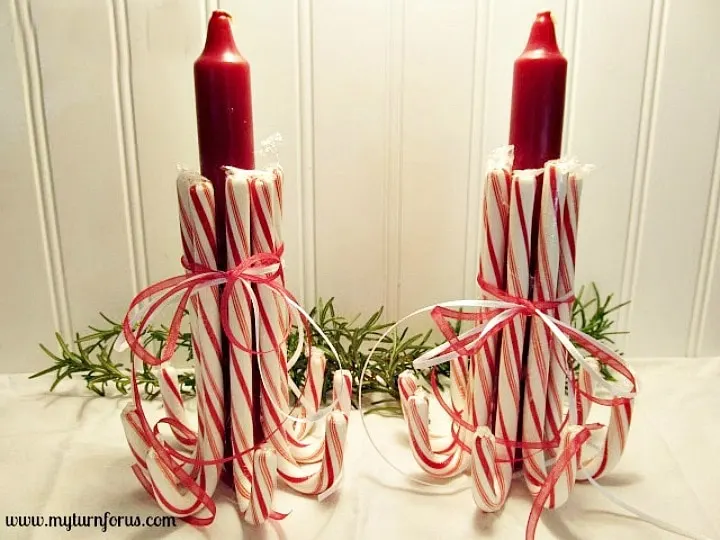 candy cane candle crafts