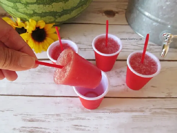 Frozen Watermelon popsicles