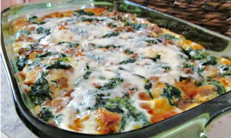 Sausage Egg Spinach Casserole for Breakfast - My Turn for Us