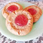 Peanut Butter Jelly thumbprint Cookies, strawberry jam cookies