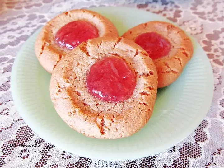 Peanut Butter Jelly thumbprint Cookies