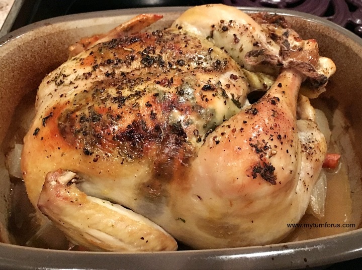 Roast Chicken in a Clay Baker - Lemony Thyme