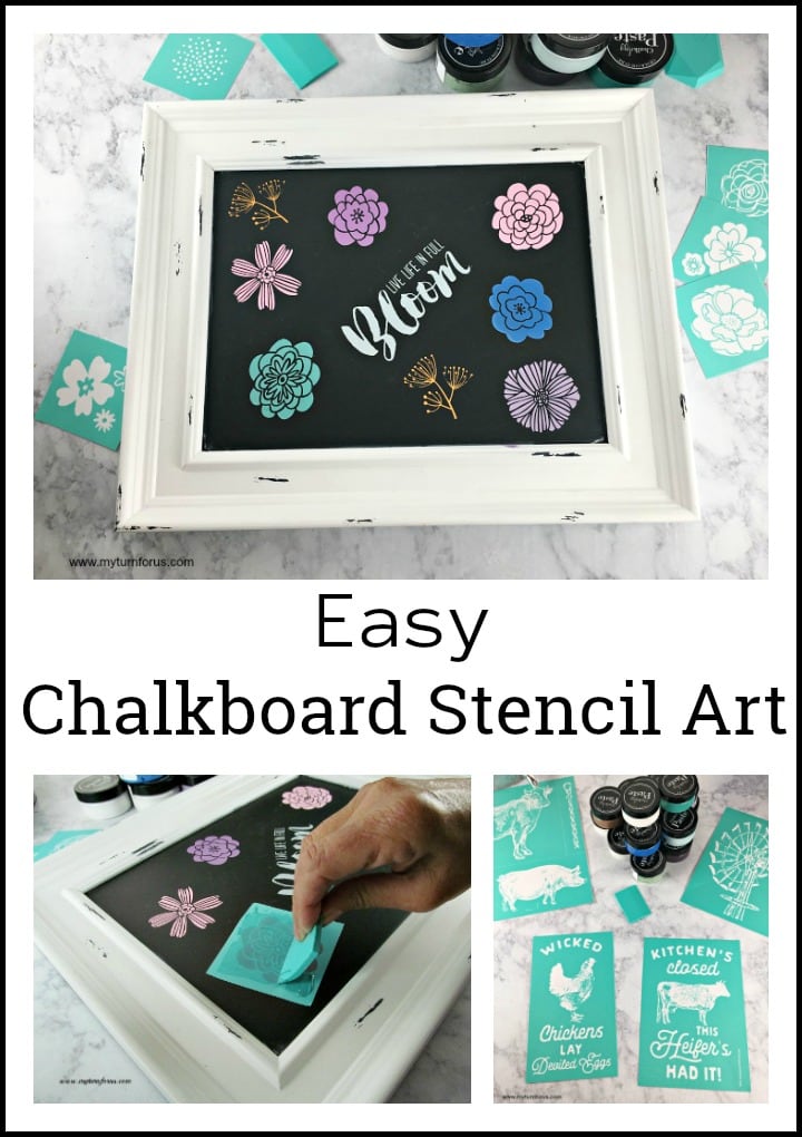 Easy Chalkboard Art with Chalkboard Stencils - My Turn for Us