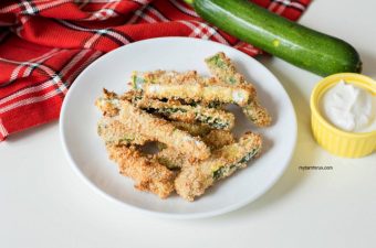 Baked Zucchini Sticks with Dipping Sauce - My Turn for Us