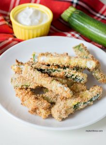 Baked Zucchini Sticks with Dipping Sauce - My Turn for Us