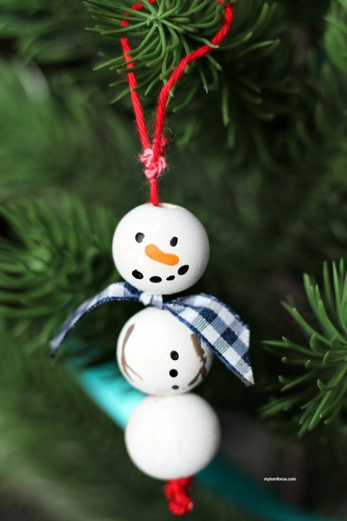 DIY Wooden Snowman Ornament - My Turn for Us