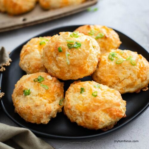 Cheddar Garlic Biscuits - My Turn for Us