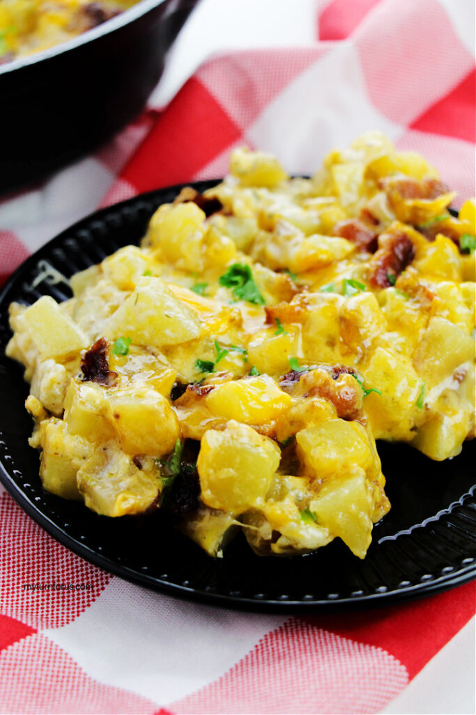 Cast Iron Skillet Cheesy Potatoes My Turn For Us 5479