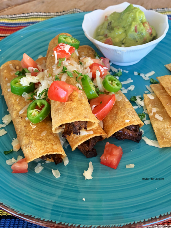 Shredded Beef Taquitos in Air Fryer - My Turn for Us