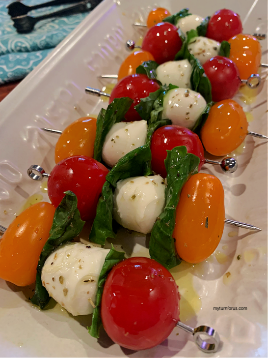 Bocconcini and Tomato Skewers - My Turn for Us