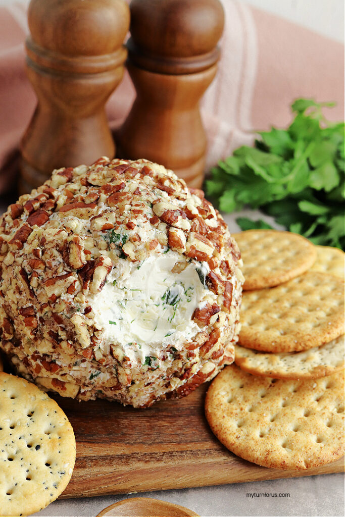 Garlic Herb Cheese Ball - My Turn for Us