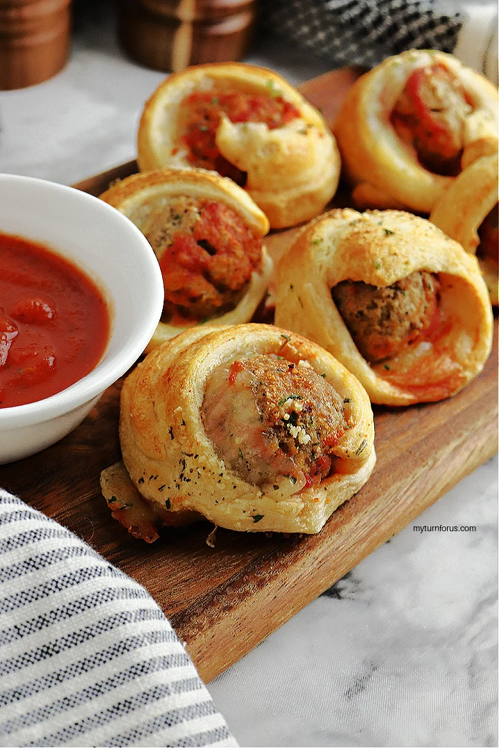 frozen meatballs and crescent rolls