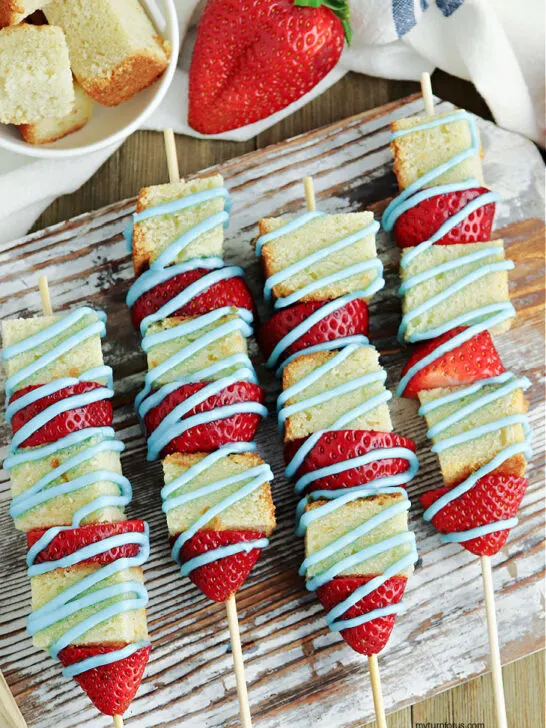 patriotic strawberry shortcake kabobs
