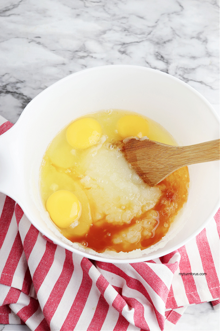 eggs, vanilla, sugar and butter