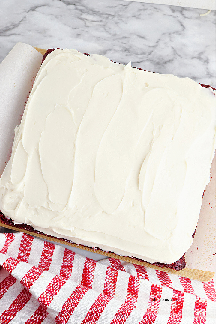 red velvet brownies cream cheese frosting